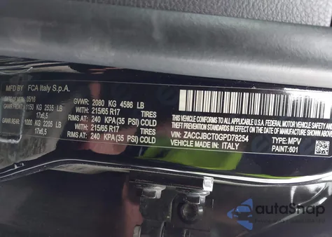 2016 Jeep Renegade Trailhawk z USA, uszkodzony, nr VIN ZACCJBCT0GPD78254